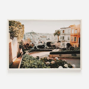 California Wall Art, Lombard Street, San Francisco, Travel Wall Art, Urban Photography, Boho California Print, Lombard Street Printable