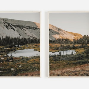 Mountain Lake Print Set, Landscape Photography, Nature Wall Art, Set of 2 Prints, Mountain Print Set, Colorado Rockies
