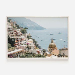 Vintage Positano Printable Art, Amalfi Coast Scenery Poster, Italy Wall Art, La Dolce Vita, Italian Coastal Wall Art, Amalfi Summer Poster