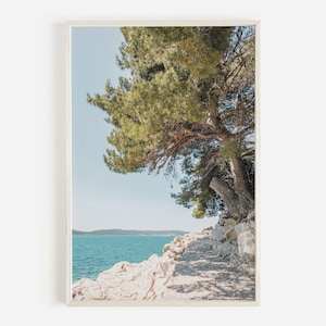 Kvarner Gulf Print, Croatia Print, Printable Art, Aleppo Pine, Coastal Wall Art, Downloadable Print, DIY Wall Art
