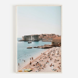 Croatia Coast Print, Dubrovnik Beach, Croatia Wall Art, Dubrovnik Photography, Coastal Wall Art, Downloadable Print