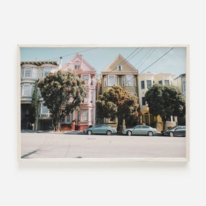 Painted Ladies Wall Art, San Francisco Print, California Photography, Victorian Houses Art, Painted Ladies, Architecture Print, Pastel Art