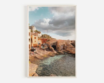 Mer Méditerranée, Coastal Wall Art, Grèce Island Print, Art mural méditerranéen, Grèce Print, Rocky Cove Photo, Grèce Wall Art