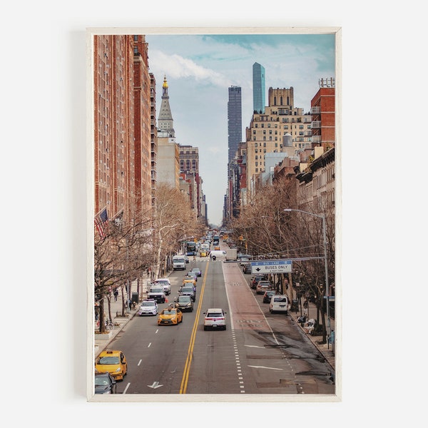 New York City, City Street Photo, Aerial New York Print, Architectural Decor, Urban City Wall Art, New York City Photography, NYC Digital