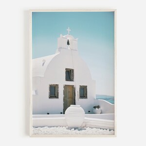 Greek Church Print, Printable Art, Greece Print, Cathedral Photography, Greece Wall Art, Santorini Church Print, Downloadable Print