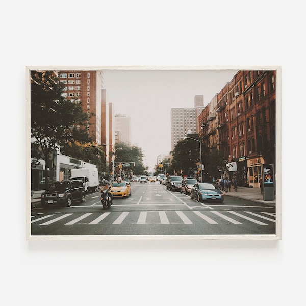 City Street Wall Art, New York City Poster, Moody City Photography, architectonisch decor, afdrukbare NYC Wall Art, moderne stad digitale kunst