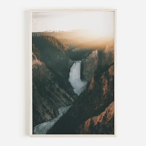 Yellowstone River Print, Western Decor, Mountain Print, Nature Photography, Grand Canyon of the Yellowstone