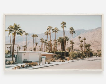 Palm Springs Frame TV Art / California Desert Print / Palm Springs TV Decor / Summer Desert Photo / Palm Springs Architecture / Digital TV