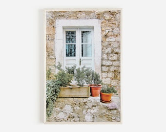 Croatia Village Print, Front Door, Dubrovnik Wall Art, Stone Building, Travel Photo, Printable Wall Art, DIY Wall Art