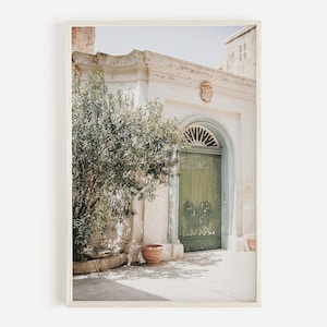 Olive Door Print, Puglia Wall Art, Italië Fotografie, Olive Tree Print, Italiaanse Wall Art, Ostuni Puglia, Italiaanse architectuur, afdrukbare kunst