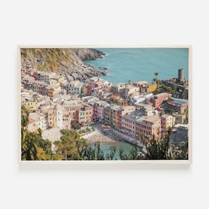 Colorful Cinque Terre Wall Art, Seaside Village Poster, Coastal Italy Print, Italian Riviera Poster, Colorful Architecture Print