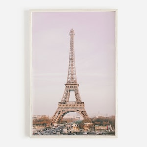 Pastel Eiffel Tower Print, Paris Aesthetic, France Decor, Paris Wall Art, Eiffel Tower Photography, Printable Wall Art