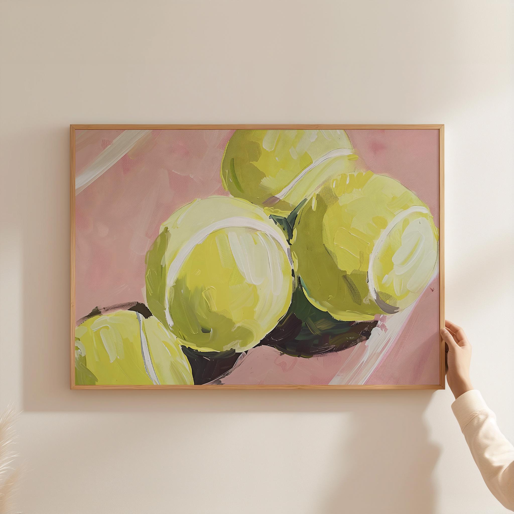 Tennis Ball Wall Art Girly Tennis Poster Tennis Ball On Pink Court tennis-ball-wall-art-girly-tennis-poster-tennis-ball-on-pink-court