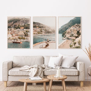 Positano Italy Prints, Amalfi Print Set, Set of 3 Prints, Amalfi Coast Wall Art, Positano Printable, Italy Poster Set, Boho Decor, 3 Prints image 7