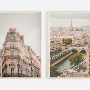 Paris Print, Set of 2 Prints, Architecture Photography, Eiffel Tower Print, France Wall Art, Printable Art
