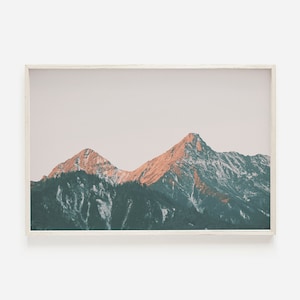 Mountain Sunrise Print, Landscape Photography, Nature Wall Art, Mountain Printable, Nature Photography