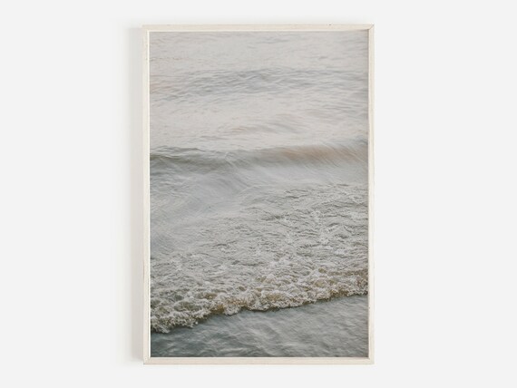 Neutral Beach Print, Digital Print, Beach Wall Art, Coastal Wall Art, Waves Print, Ocean Print, DIY Wall Art, Printable Art