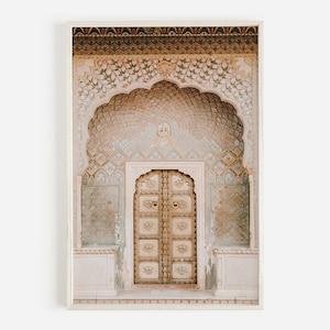 Moroccan Door Print, Morocco Architecture, Boho Modern Prints, Pink Door Print, Printable Wall Art