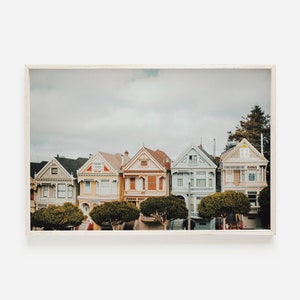 Painted Ladies San Francisco, Painted Ladies Wall Art, Victorian House, California Wall Art, Painted Ladies Photography, Bay Area Landmark