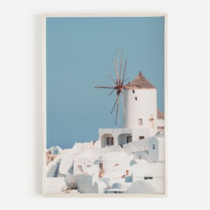 Mykonos Wall Art, Windmills in Greece, Greece Printable Art, Mykonos Windmills, Greece Scenery, Mykonos Photography, Windmills Wall Art