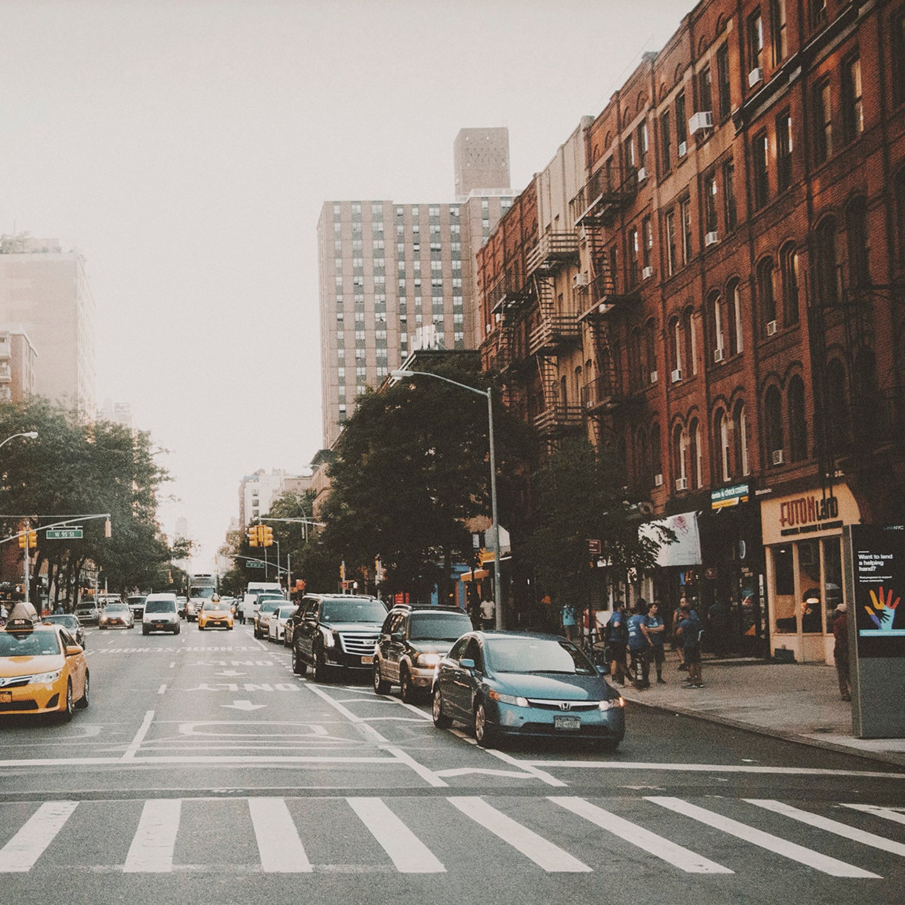 City Street Wall Art New York City Poster Moody City Etsy