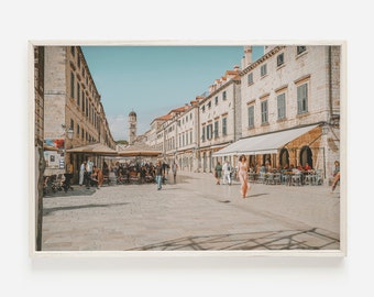 Stradun Wall Art, Dubrovnik Print, Printable Art, Town Square, Croatia Wall Art, Travel Photo, Downloadable Print