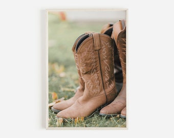 Cowboy Boots Print, Western Decor, Cowgirl Boots Photo, Farmhouse Printable, Equestrian Print, Rustic Home Decor