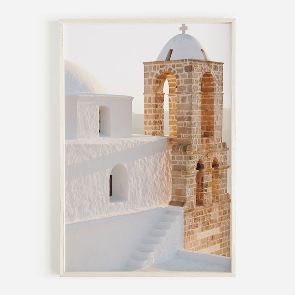 Church Architecture, Greece Wall Art, Cathedral Photography, Greek Church Print, Neutral Wall Art, Greece Print, Cathedral Wall Art Print