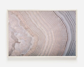Abstract Wall Art, Agate Print, Pink Geode Wall Art, Neutral Wall Art, Boho Printable, Gemstone Photo, Downloadable Print, Printable Art