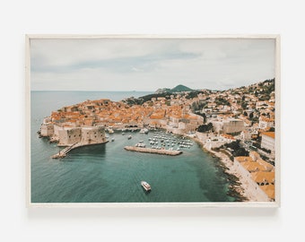 Croatia Coastal Print, Kings Landing, Dubrovnik Wall Art, Port City, Printable Wall Art, Downloadable Print