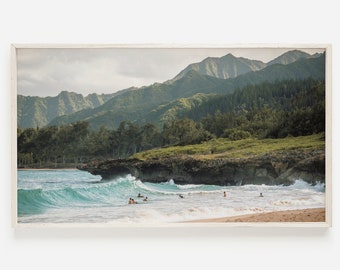 Hawaii Frame TV Art / Surfboard Digital TV Art / Surf Art for Frame TV / Frame Tv Art Summer / Coastal Digital Art / Hawaii Island Tv Art