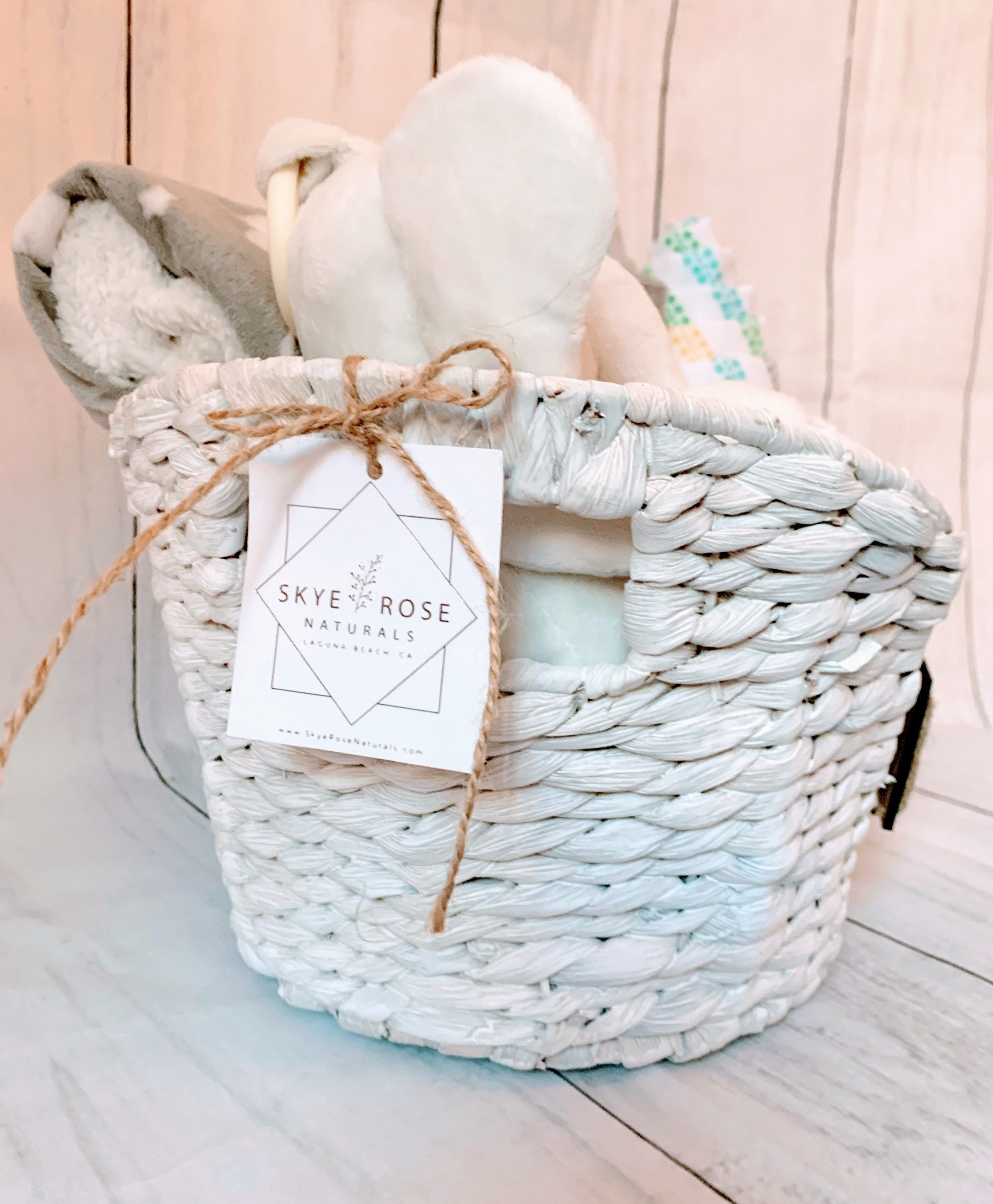 Organic Baby Gift Basket Personalize Name Girl Baby Shower Etsy