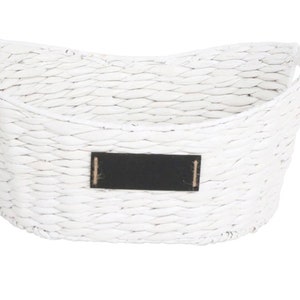 White woven water hyacinth with handles on both sides