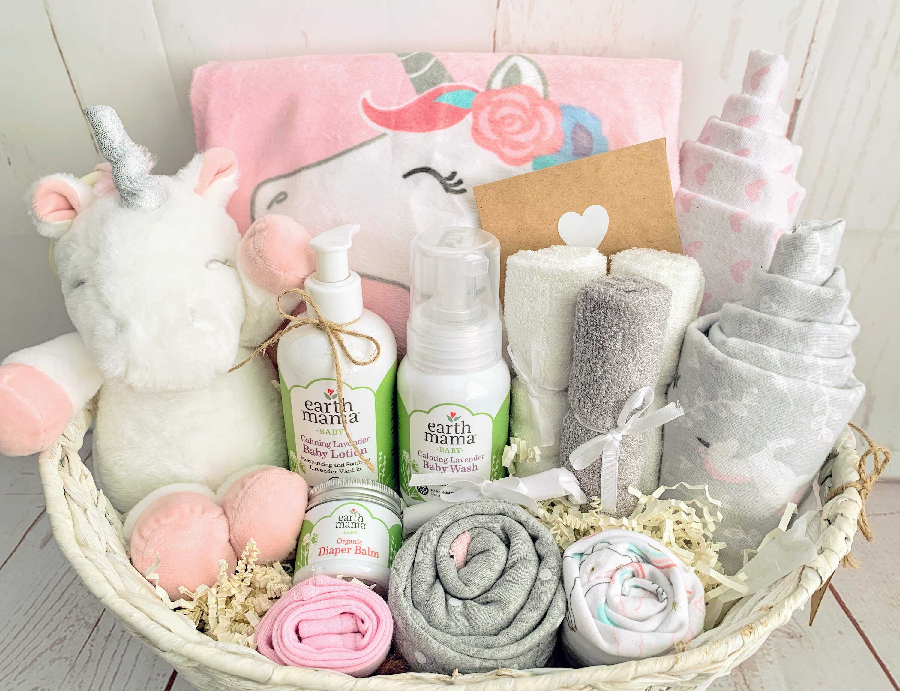 Our Green House Mommy and Baby Gifts Idea - Baskets for Girl - Pink - Mom and Newborn - Pamper - Organic Cotton, High End, Luxury - Hamper, Basket or Box - Gift for