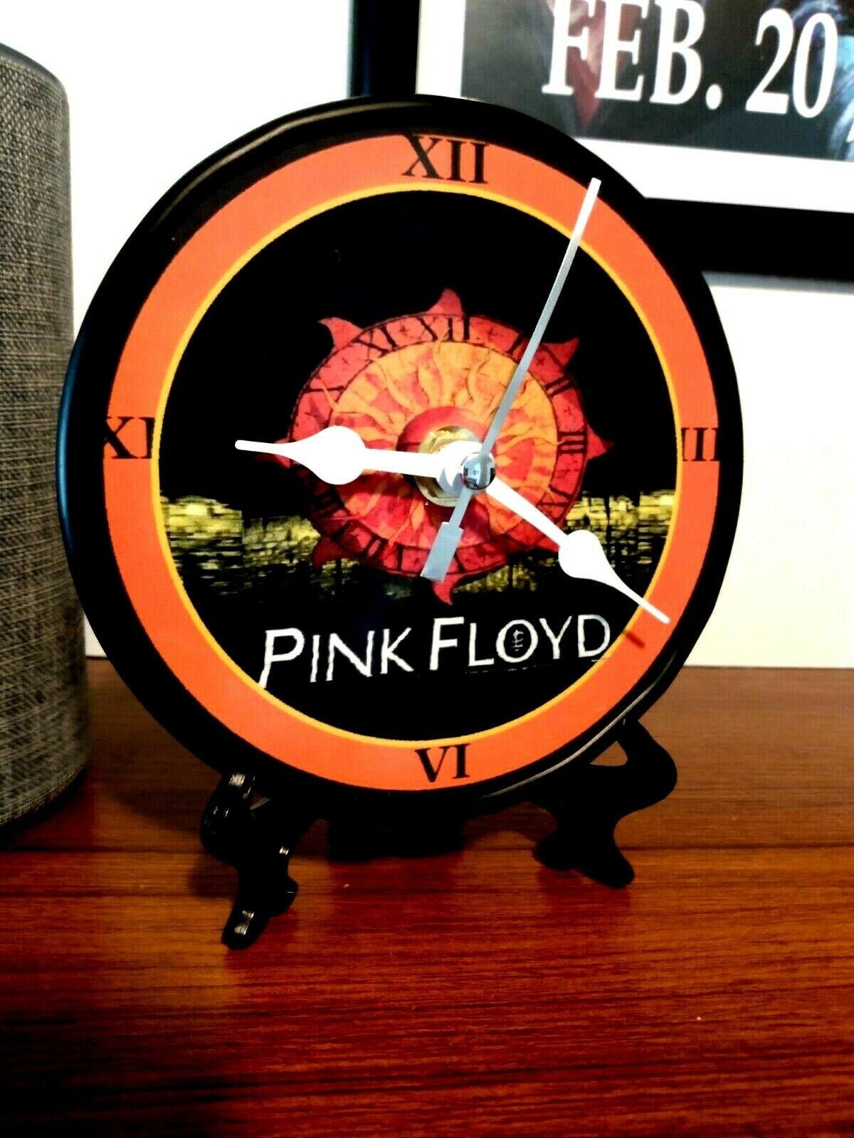 Home Décor Pink Floyd 5 Inch Desktop Clock Stand and Gift Box Included