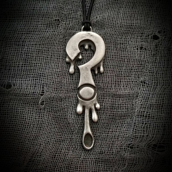 Tipper Question mark Scoop Pendant necklace charm