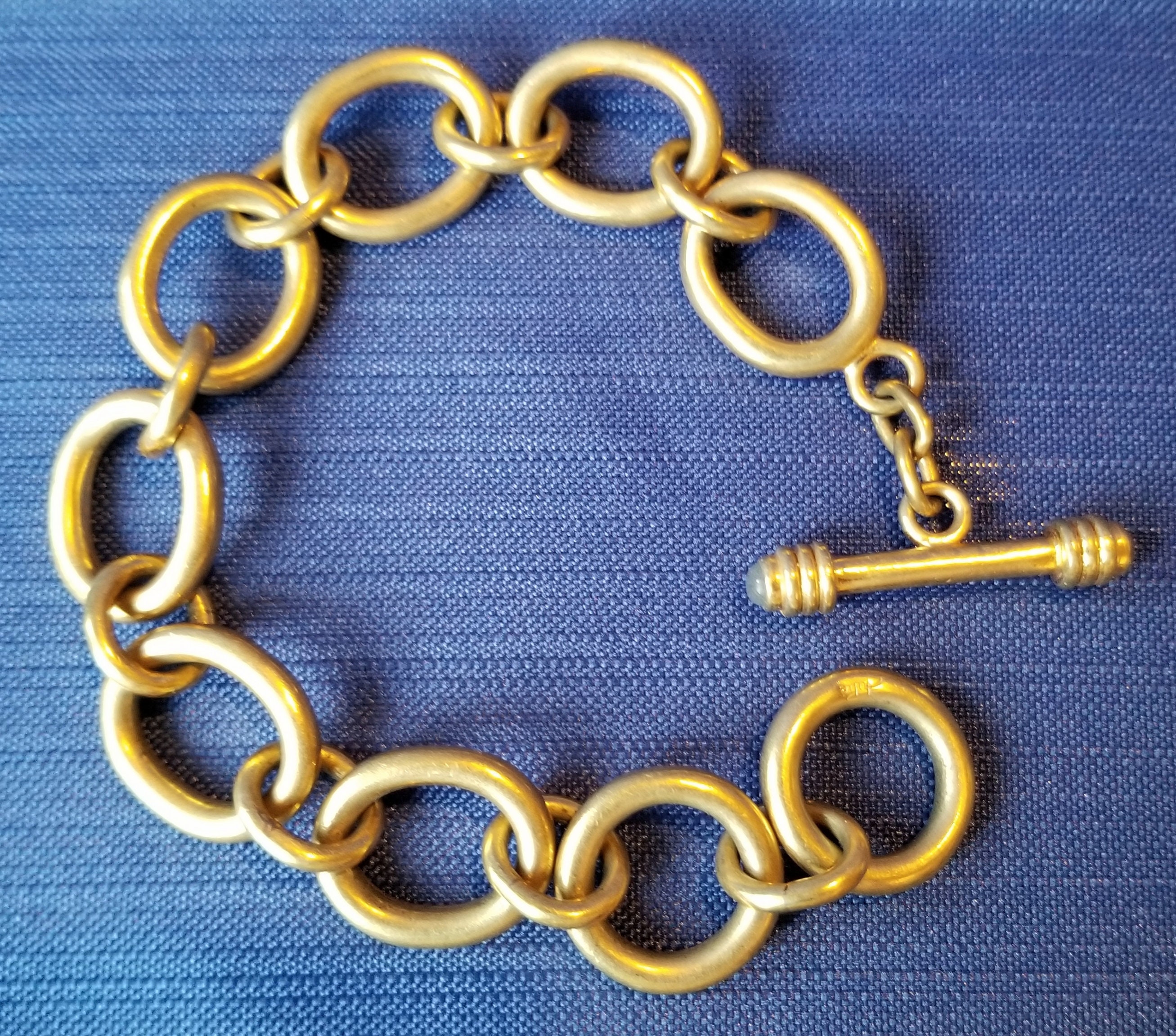 Julie Vos Link Toggle Bracelet Blue 