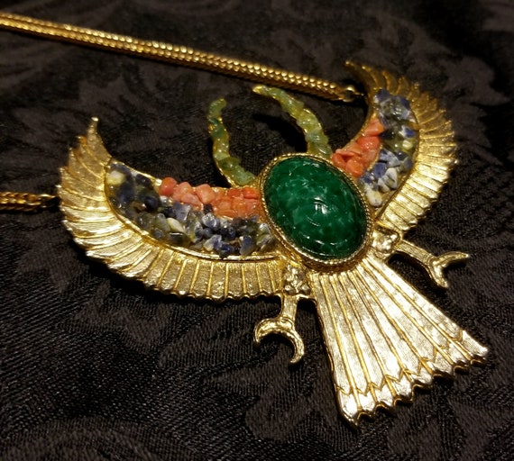Vintage Accessocraft NYC Egyptian Revival Large W… - image 1