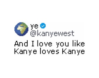 Kanye &quot;And I love you like Kanye loves Kanye&quot; Cross Stitch Pattern PDF