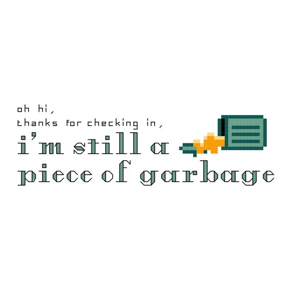 Bill Wurtz Still A Piece Of Garbage Vine Cross Etsy