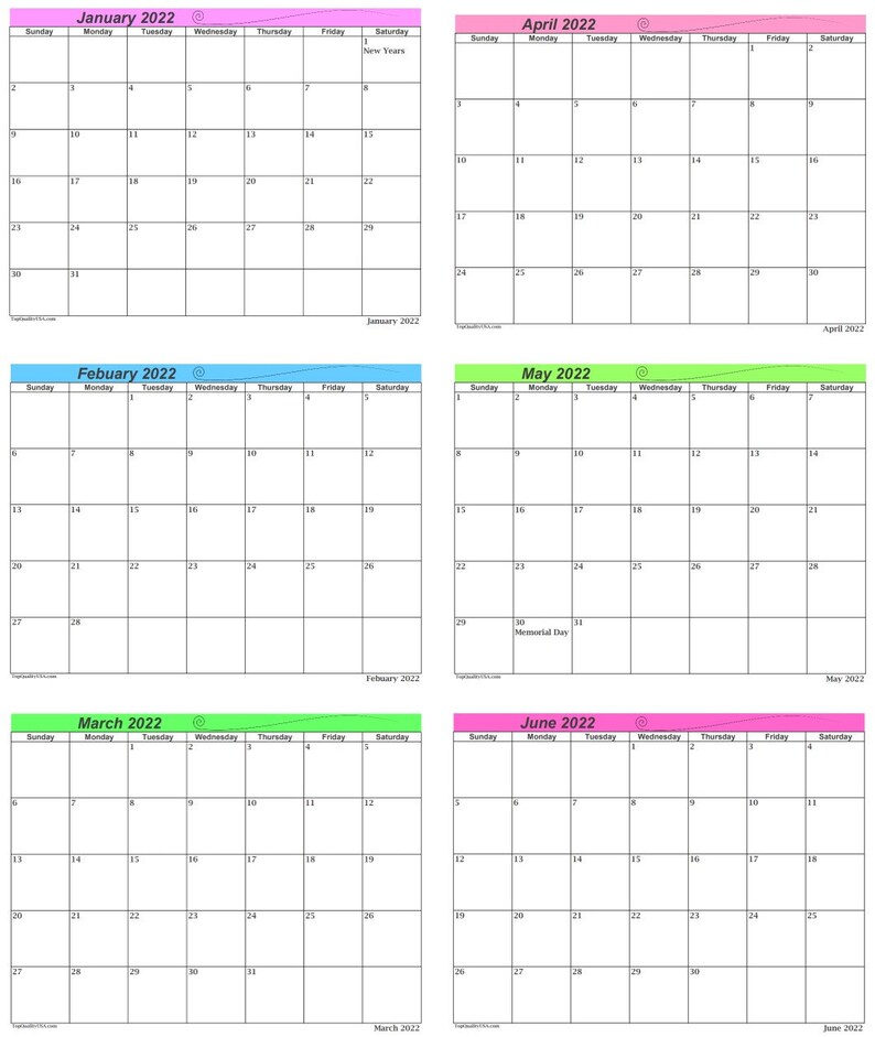 printable-calendar-2021-22-24-month-colorful-simple-design-etsy