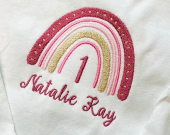 Boho Rainbow Birthday Shirt