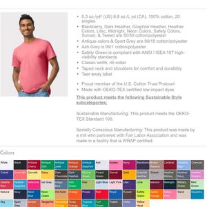 Peut inclure: Un tableau pr&eacute;sentant les options de couleur pour un t-shirt Gildan Heavy Cotton. Le tableau comprend une vari&eacute;t&eacute; de couleurs, notamment le blanc, le noir, le rouge, le bleu, le vert et le jaune. Le tableau indique &eacute;galement les tailles disponibles pour le t-shirt, qui vont du S au 5XL. Le tableau comprend &eacute;galement le texte "GILDAN" en grande police.