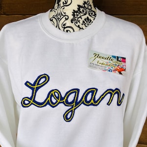 School Pride Shirt hand embroidered look