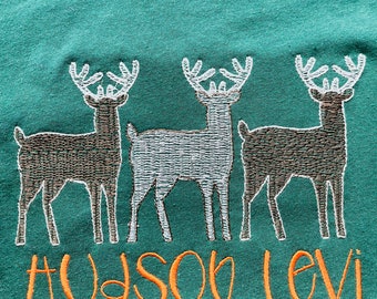 Personalized Kids Deer Shirt: Embroidered Boys Hunting Tee