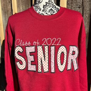 Custom Senior Sweatshirt: School Colors, Keepsake Gift