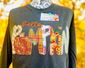Chemise brodée Hello Pumpkin