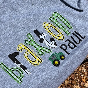 Personalized Kids Name Shirt: Custom Fabric Applique Tee