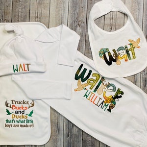 Hunting Baby Boy Gown