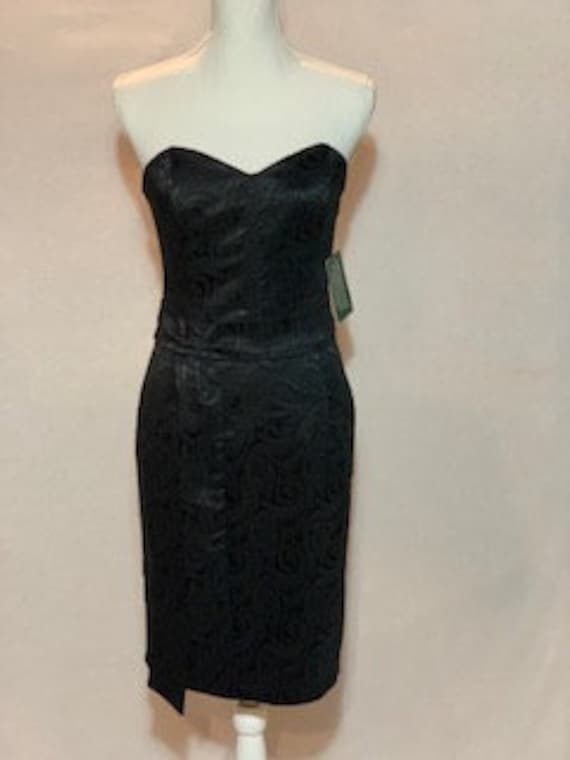 Vintage Scott McClintock Black Strapless Dress w/Tags - Gem